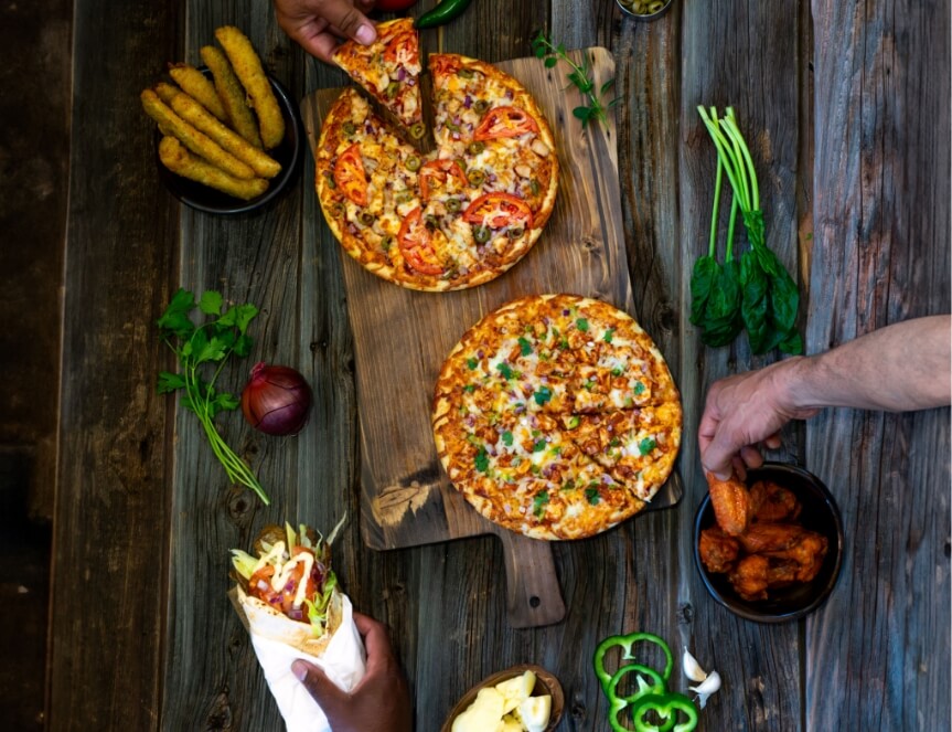 People enjoying fresh food